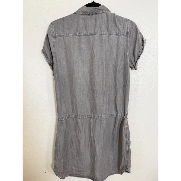 Lovestitch Grey Tencel Short Sleeve Button Down Shirt Dress Medium‎ I-70854W-MXX - Image 8