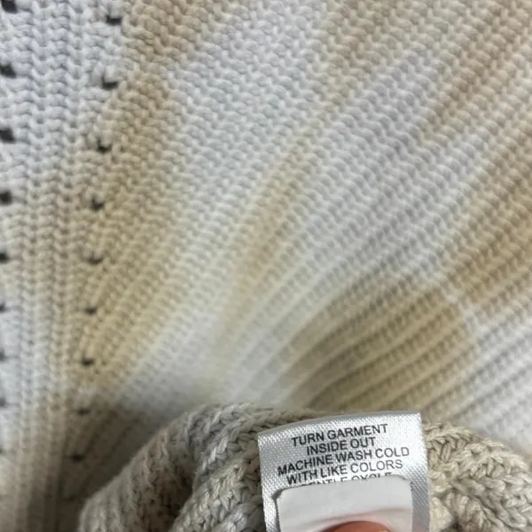 Freshman Tan And White Tie Dye‎ Crop Sweater Size Large - Image 6