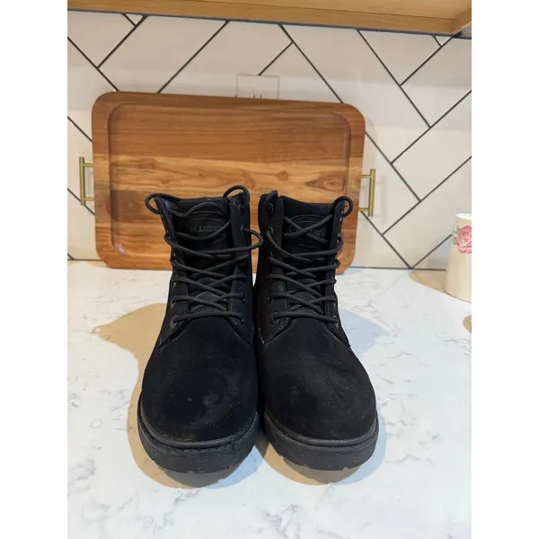 Lugz Convoy black Round Toe Boot size 9 Retro hip hop rugged street neutral - Image 3
