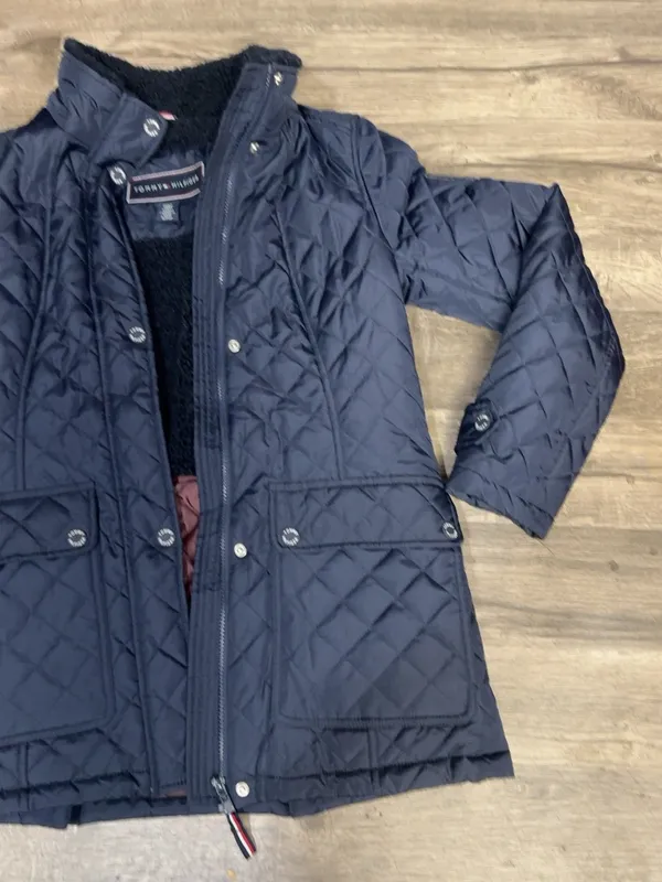 Tommy Hilfiger Women’s Navy Quilted Jacket Sherpa Lined Size S - Image 5