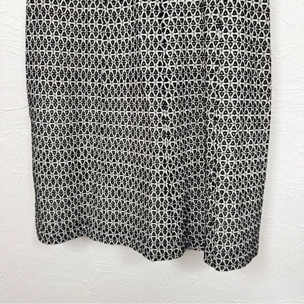 J Crew Blue White Contrast Eyelet Fit Flare Mini Dress Womens 10 Preppy Classic - Image 10