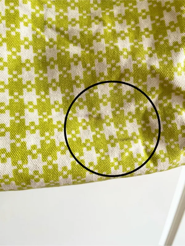 BAGGU Horizontal Zip Duck Bag Chartreuse Pixel Gingham - Image 3