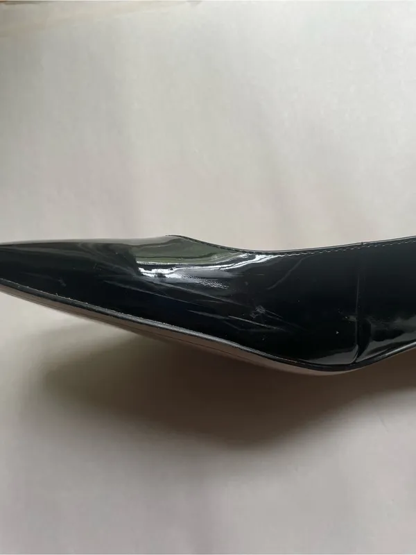 Sam Edelman Terra Slingback Block Heel Pumps Black Patent Square Toe 9.5 - Image 8