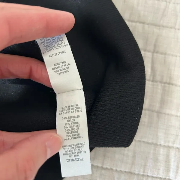 Aerie Offline black seamless workout lounge crop tee shirt S​ - Image 6