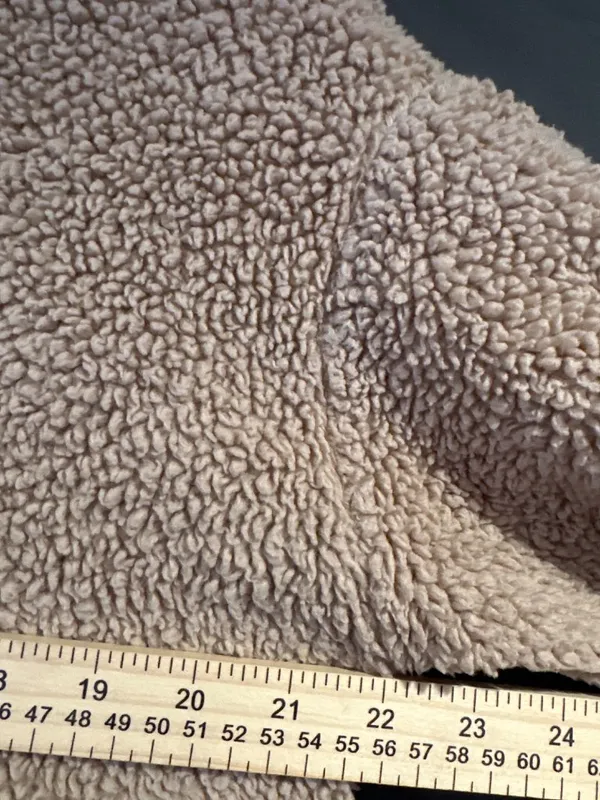 BOBS Skechers XS Beige Sherpa Fleece Quarter Zip Pullover Paw Print Cozy - Image 6