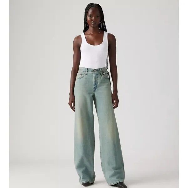 Levi's Women's 28x31 Premium Xl Baggy Straight Jeans Medium Wash - Image 5