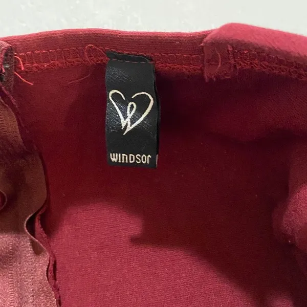 Windsor Red Cutout Mini Dress Medium Bodycon Spaghetti Strap Party - Image 3