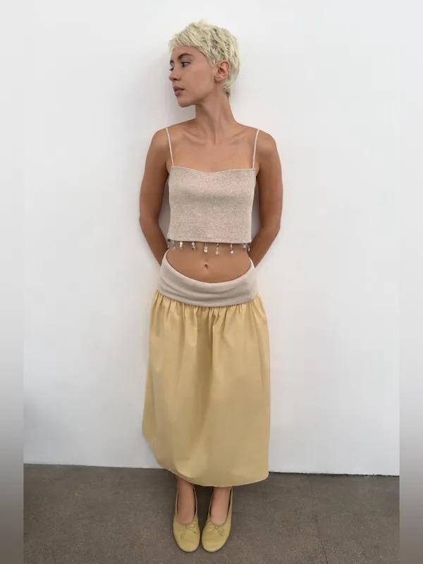 NWT Zara Contrast Fajin Skirt Also known as the Contrast Cummerbund(convertible) - Image 4