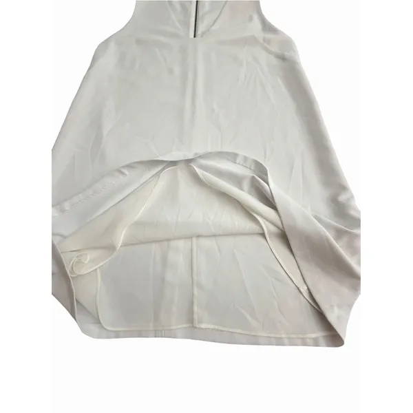 Alice + Olivia Shift Mini Dress Womens Size 4 White Satin Cocktail Lined #CC1-1 - Image 11