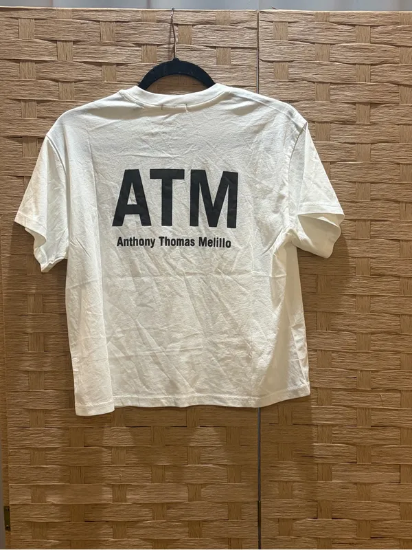 ATM Anthony Thomas Melillo White Boxy Tee Size M EUC Black Size M - Image 2