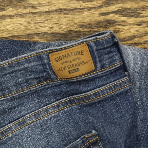 Signature by Levi Strauss Womens Mid-Rise Skinny Stretch Jeans Blue 22M (38x30) - Image 3