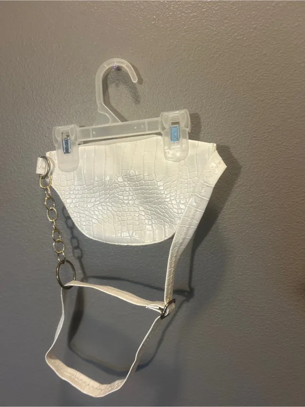 Do & Thinks DX White Croc Embossed Fanny Pack Belt Bag - Image 2