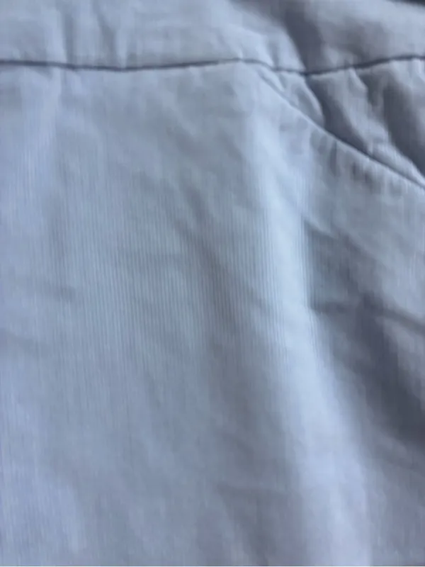 Women's Light Blue Scallop Hem Shorts 14 - Image 3