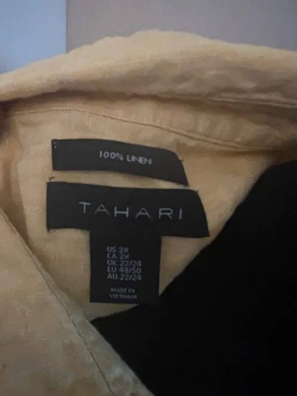 Tahari Linen Dress Sleeveless 2X - Image 3