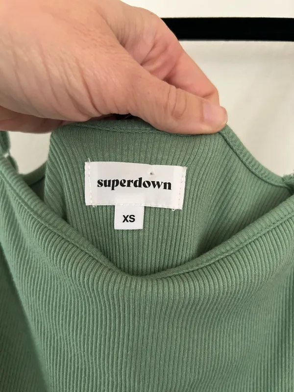 Revolve Superdown candace slit green midi dress size XS - Image 6