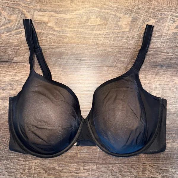 Victoria's Secret Lined Perfect Coverage Black Sheer Size 36DDD - Image 2