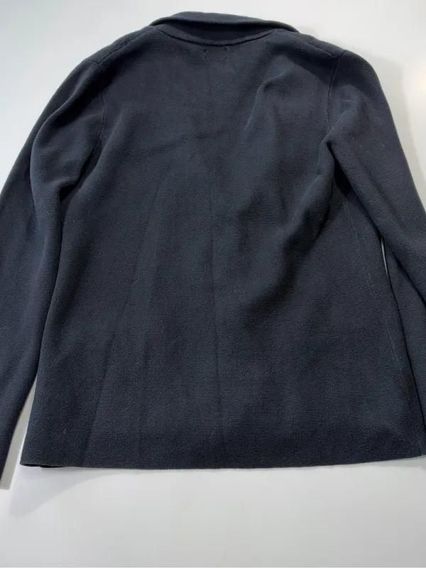 J. Crew 100% Cotton Black Knit Blazer-Style Cardigan Size Small - Image 8