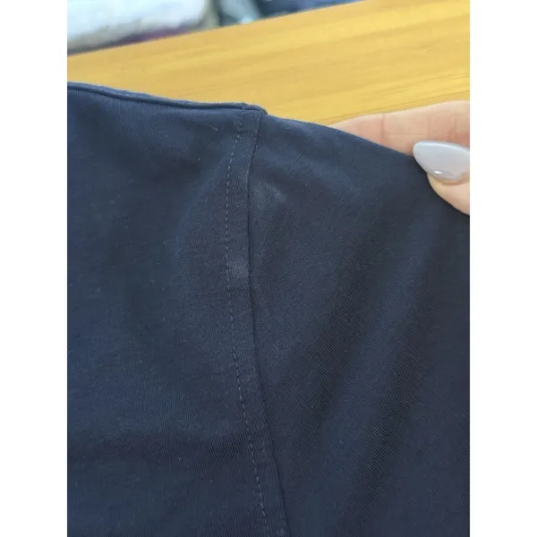 Buttercloth Pre-Tucked Fit Shirt Medium Navy Blue Icy‎ Cotton Button Up Collared - Image 7