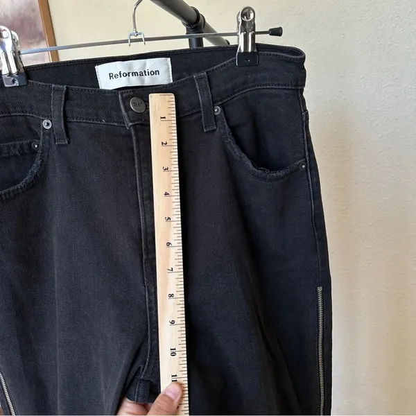Reformation Hendrix High Rise Denim size‎ 27 black - Image 9