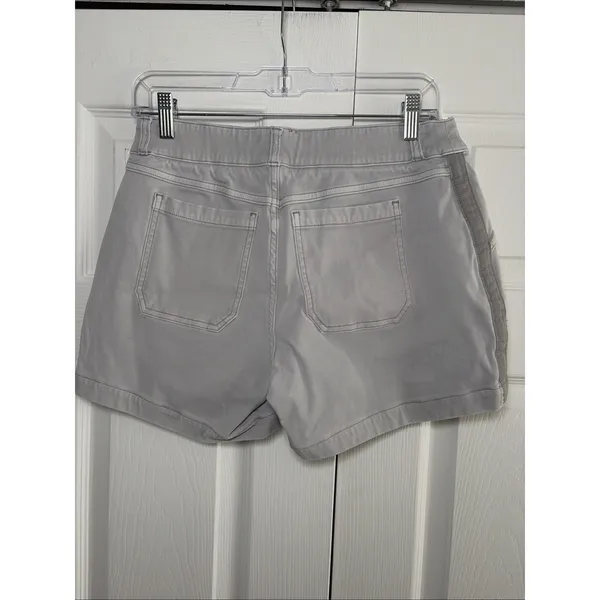 Spanx Twill Shorts Womens Size M Gray Pull On Shaping Utility Pockets Stretch - Image 3