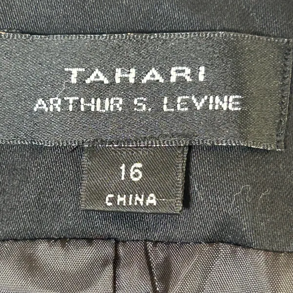 Tahari‎ Arthur S Levine Glenda Black Open Front Blazer Jacket Womens Size 16 NEW - Image 5