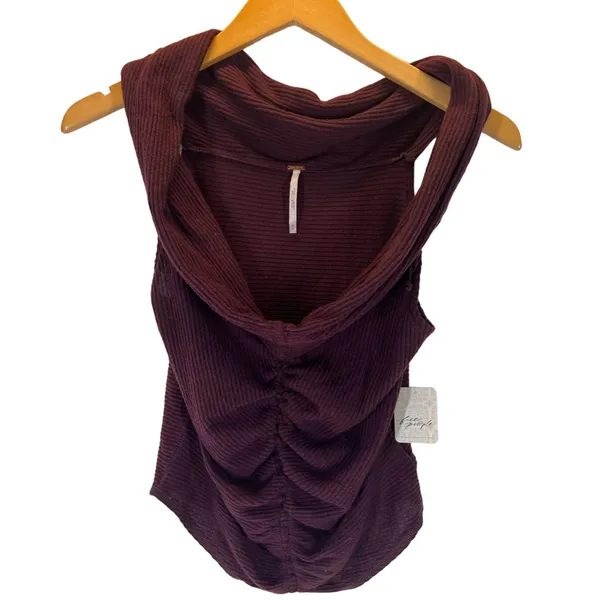 Free People | NWT | Medium | This Cutie Ribbed Knit Off-Shoulder Cinched Top - Image 4