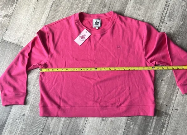 Juicy Couture Cropped French Terry Crewneck Size 1X (A 46) - Image 3