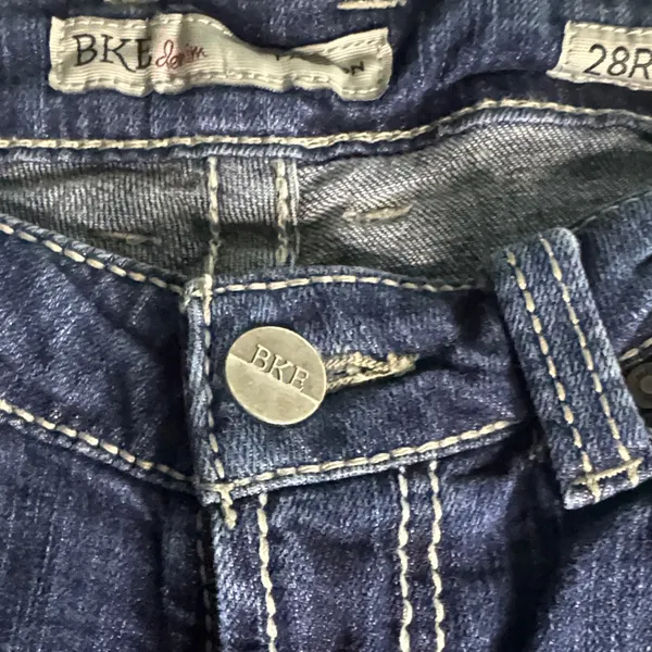 BKE Payton Dark Blue Wide Leg Jeans - Image 4