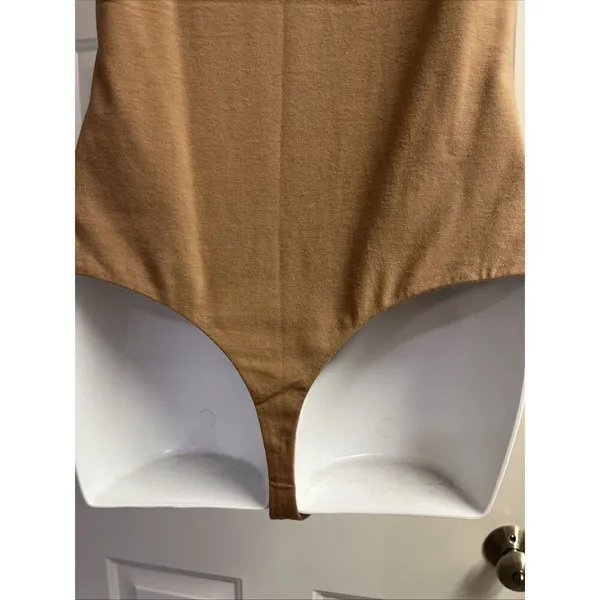 Nuuds Crewneck Sleeveless Heather Mocha/coffee Thong Bodysuit Snaps Medium NWOT - Image 9