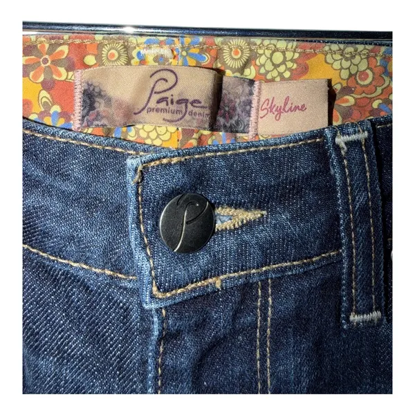 PAIGE Distressed Skyline Ankle Jeans, Size 24 - Image 3