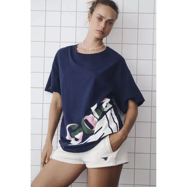 Anthropologie Gola x Anthropologie Navy Oversized Boyfriend Tee Women's Size L‎ - Image 2