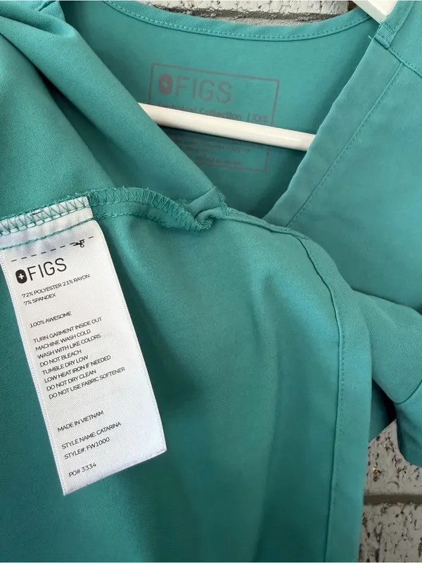 Figs Scrub Set Marine Cactus Catarina Top Zamora Joggers Size XXS - Image 8