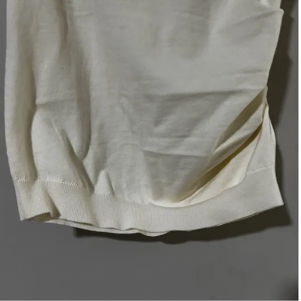 House of CB CLEMENTINE Ivory Cashmere Draped Tank And Scarf Size M - Image 4