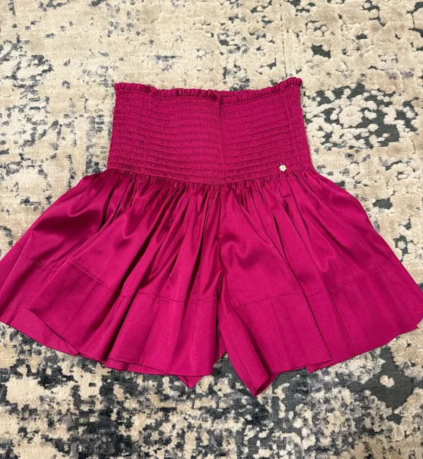 Pink silk shorts - Image 2