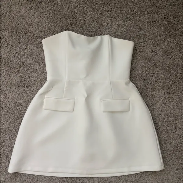 Odd Muse Strapless Dress White Size M - Image 7