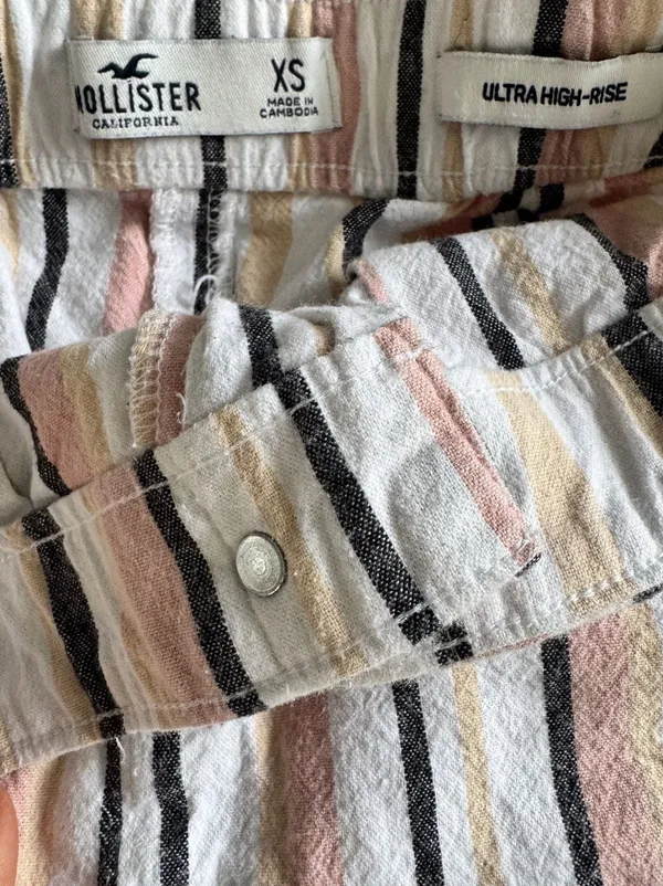 Hollister Ultra High-Rise Striped Cotton Mini Skirt - Image 3