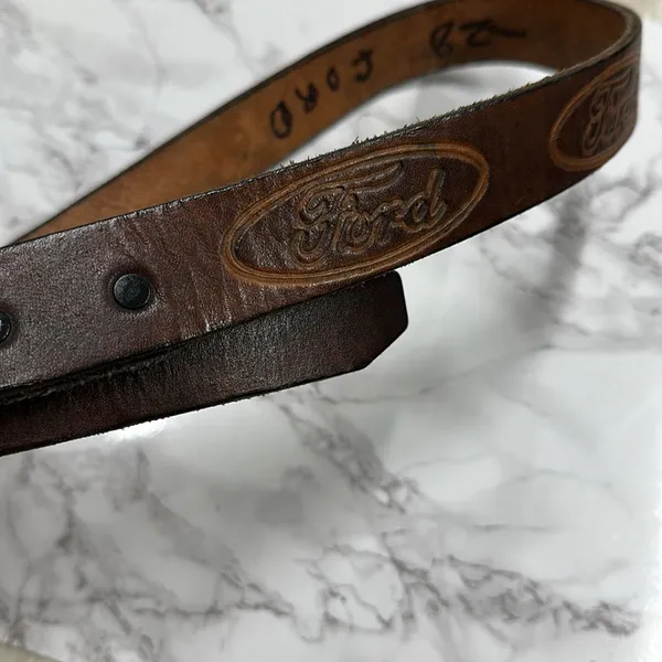 Ford Brown Leather Belt - Image 5