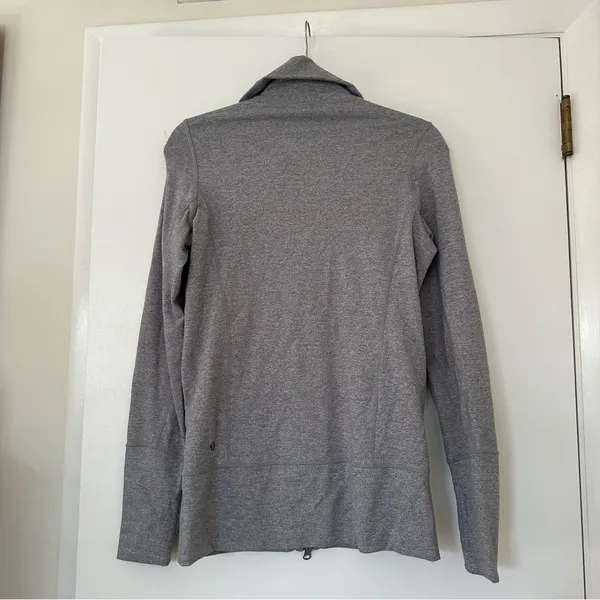 Lululemon In Stride Jacket Heathered Fossil Blurred Blossoms White Womens 6 - Image 9
