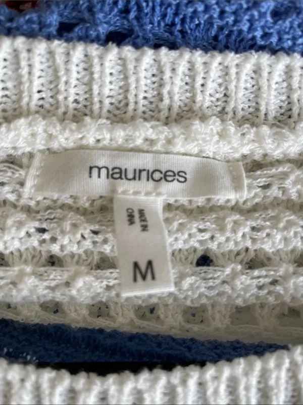 Maurices Striped Boucle Open Stitch Crew Neck Sweater - Image 4