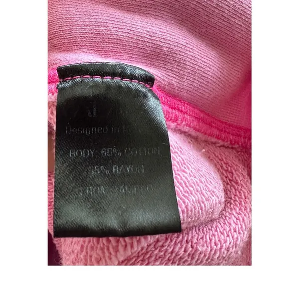 ALALA Revolve Cypher Distressed Sweatshirt Pink Pullover Small - Image 8