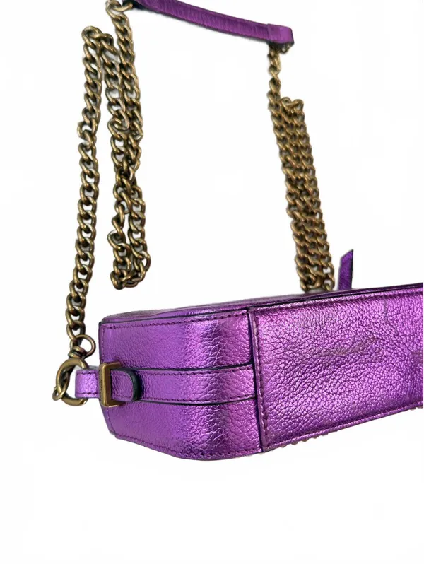 Kurt Geiger Kensington Rainbow Leather Crossbody Bag Crystal Eagle Chain Handbag - Image 5