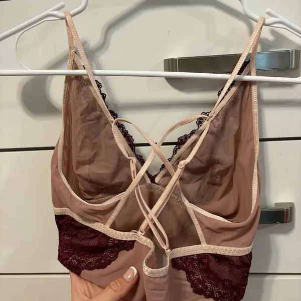 Free People Beautiful Berry Lace Bralette Bra - Image 5