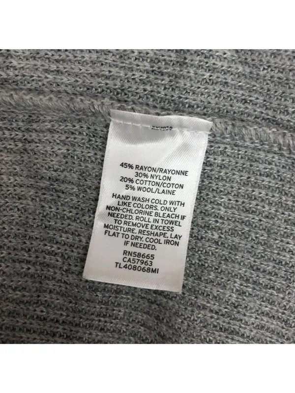 Leith Long Open-Front Gray Longline Cardigan Sweater Size Small Rayon Blend - Image 5