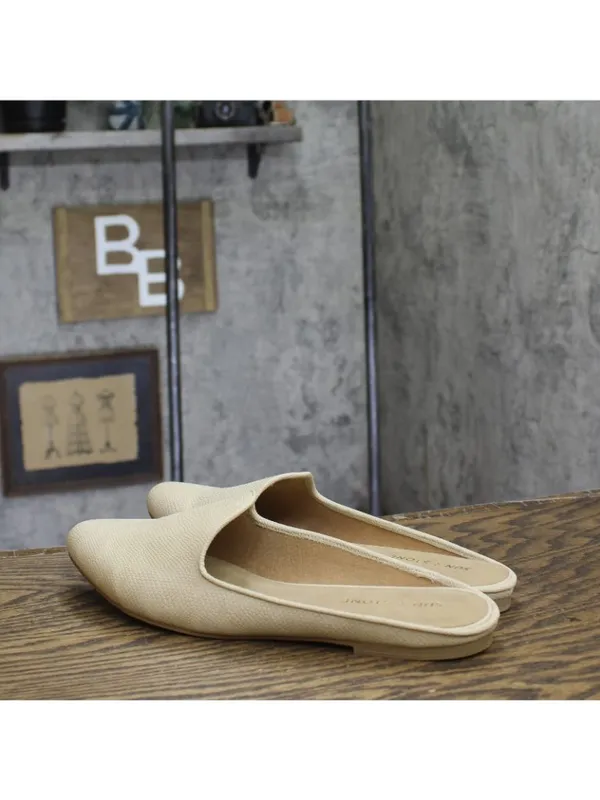 Sun + Stone Womens Slip On Ninna Mules 10009059400 Ivory Snake Brown 9.5M - Image 2