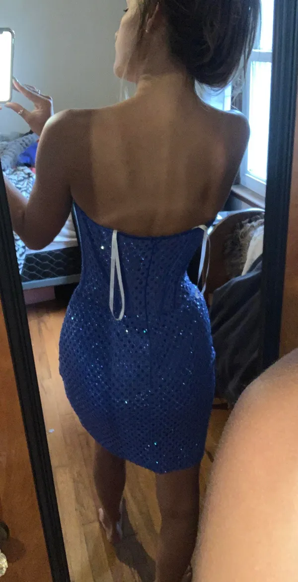 Vienna Prom Blue Homecoming Dress - Image 2