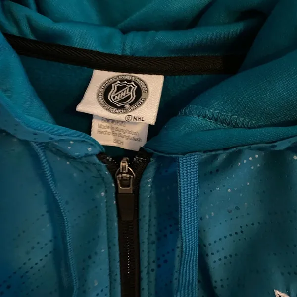 Women’s Sharks zip up hoodie - Image 4