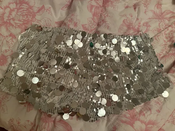 Edikted silver micro shorts - Image 2