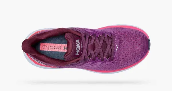 Purple Hoka Clifton 8 Running Shoes - Image 4