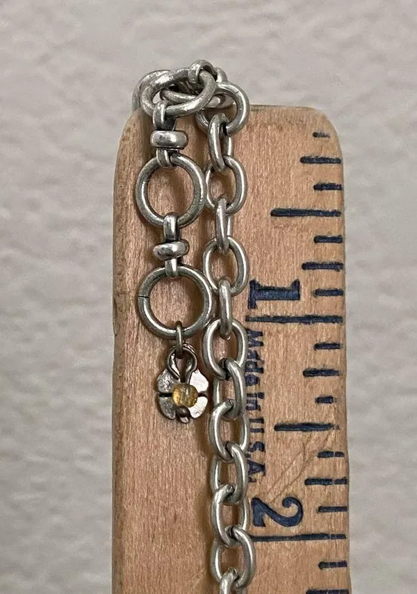 LUCKY BRAND Silver-tone Chain Flower Cabochon Y-Necklace 31g - Image 12