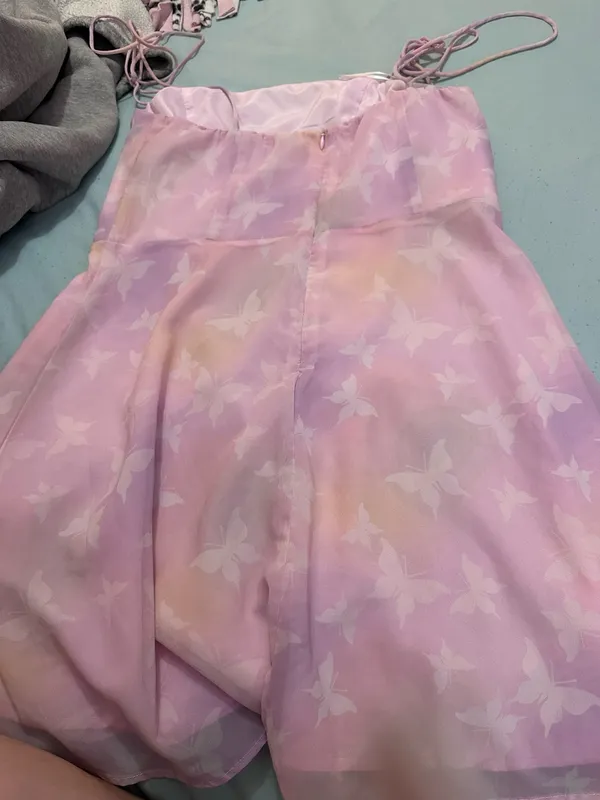 Shein Pink Butterfly Dress - Image 3